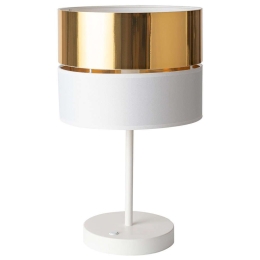 Φωτιστικό Επιτραπέζιο Hilton 5073 1xΕ27 15W Φ30cm 45cm White-Gold TK Lighting
