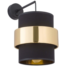 Φωτιστικό Τοίχου - Απλίκα Calisto New 4708 1xΕ27 15W 20x33cm Gold-Black TK Lighting