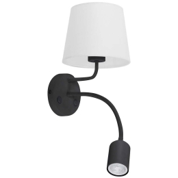 Φωτιστικό Τοίχου - Απλίκα Maja 6449 40x50cm 1xΕ27 15W & 1xG10 10W Black-White TK Lighting