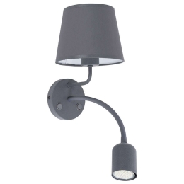 Φωτιστικό Τοίχου - Απλίκα Maja 2536 40x50cm 1xΕ27 15W & 1xG10 10W Grey TK Lighting
