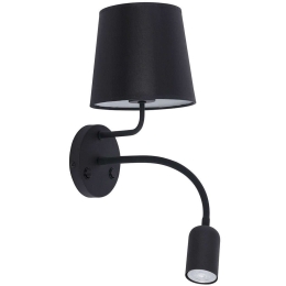Φωτιστικό Τοίχου - Απλίκα Maja 2537 40x50cm 1xΕ27 15W & 1xG10 10W Black TK Lighting