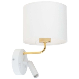 Φωτιστικό Τοίχου - Απλίκα Richi 1370 1xΕ27 15W & 1xG9 6W 25x33cm White-Gold TK Lighting