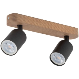 Φωτιστικό Οροφής - Σποτ Top Wood 3291 2xGU10 10W 35x14cm Black TK Lighting