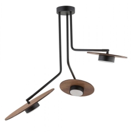 Φωτιστικό Οροφής Disk III 7644 72x60cm 3xGX53 8W Brown-Black Nowodvorski