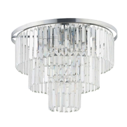 Φωτιστικό Οροφής-Πλαφονιέρα Cristal M 7628 56x41cm 9xE14 60W Silver-Clear Nowodvorski