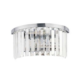Φωτιστικό Τοίχου-Απλίκα Cristal 7632 32x15x16cm 2xE14 Silver-Clear Nowodvorski