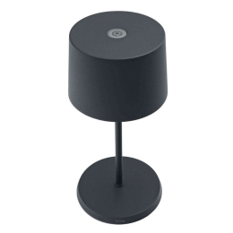 Φωτιστικό Επιτραπέζιο Επαναφορτιζόμενο Olivia Mini LD0860N3 Φ11x22cm Led 2,2W Dark Grey Zafferano