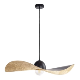 Φωτιστικό Οροφής Kapello L 32340 Φ76x12,5/80cm 1xE27 60W Gold-Black Sigma Lighting