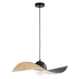 Φωτιστικό Οροφής Kapello M 32347 Φ55x12,5/80cm 1xE27 60W Gold-Black Sigma Lighting
