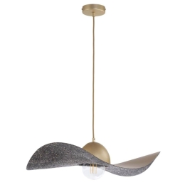 Φωτιστικό Οροφής Kapello M 32349 Φ55x12,5/80cm 1xE27 60W Black-Gold Sigma Lighting