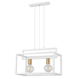 Φωτιστικό Οροφής-Ράγα Vigo 2 32440 26x45x80cm 2xE27 60W White-Gold Sigma Lighting