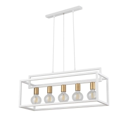Φωτιστικό Οροφής-Ράγα Vigo 5 32444 26x73x80cm 5xE27 60W White-Gold Sigma Lighting