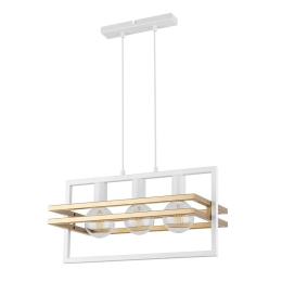 Φωτιστικό Οροφής-Ράγα Merci 3 32393 26x52x80cm 3xE27 60W White-Gold Sigma Lighting