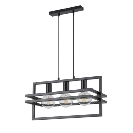 Φωτιστικό Οροφής-Ράγα Merci 3 32394 26x52x80cm 3xE27 60W Black Sigma Lighting