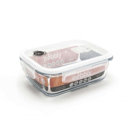 Δοχείο Φαγητού PKV-2250RB 2,25L 25,2x20,4x8,8cm Clear Pebbly Γυαλί