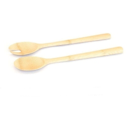 Κουτάλες Σερβιρίσματος (Σετ 2Τμχ) NBA143 27cm Natural Pebbly Bamboo