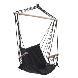 Κούνια - Πολυθρόνα Καμβάς 3-50-243-0012 Black 96x50x120 Inart