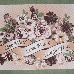 Χαλί 3-35-803-0013 Brown Pink Roses Inart 120x180 cm