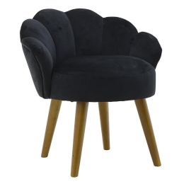 Σκαμπό Peacock Βελούδινο 3-50-104-0391 55Χ53Χ61 Black Inart Ξύλο,Ύφασμα