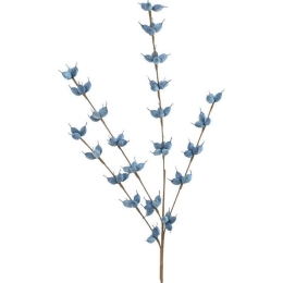 Διακοσμητικό Λουλούδι - Κλαδί 3-85-246-0165 Blue Y125 Inart Πλαστικό