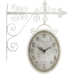 Ρολοι Τοίχου Σταθμού 36X9X45 White 3-25-021-0105 Inart Μέταλλο