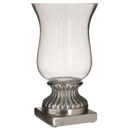 Κηροπήγιο 3-70-507-0314 Silver Δ23X40 Inart Κεραμικό