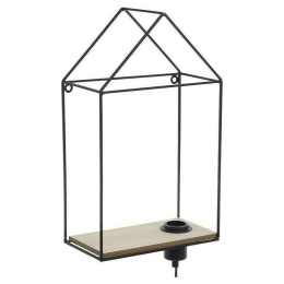 Ραφιέρα Τοίχου Με Φως 6-50-180-0006 25X13X41 Black-Natural Click