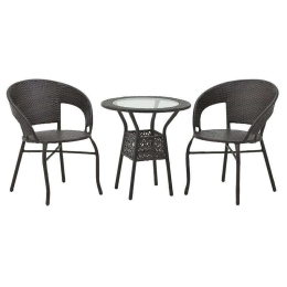 Τραπεζαρία Σετ 3τμχ 6-50-715-0002 Δ60Χ60-59X58X74 Brown Click