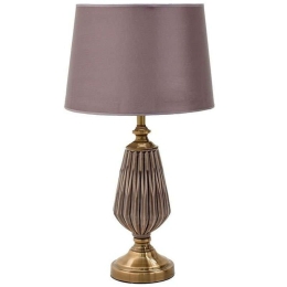 Φωτιστικό Επιτραπέζιο 3-15-816-0002 Δ33Χ68 Purple, Golden E27 Inart Μέταλλο,Κεραμικό