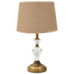 Φωτιστικό Επιτραπέζιο 3-15-816-0010 Δ30Χ57 Natural-Beige, Transparent, Golden E27 Inart Μέταλλο