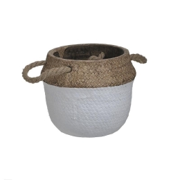 Κασπώ Καλάθι 3-70-981-0017 Δ15Χ13 White-Μπεζ Inart Τσιμέντο