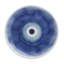 Πιατέλα Μάτι 3-60-017-0016 D26Cm Κεραμική White-Blue Inart Κεραμικό