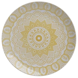 Πιάτο Φαγητού Πορσελάνινο 6-60-043-0024 D27Cm Πορσελάνινο White Yellow Click Πορσελάνη