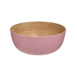 Μπολ 6-60-066-0008 Φ23Χ9Cm Μπαμπού Natural-Pink Click Bamboo