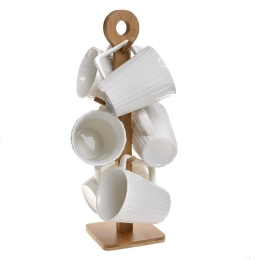 Κούπα Πορσελάνινη (Σετ 6Τμχ) 6-60-476-0003 360CC 16X20X38cm White-Ivory Click Πορσελάνη