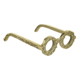 Διακοσμητικά Γυαλιά 3-70-062-0096 19x15x6cm Gold Inart Μέταλλο