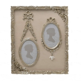 Κορνίζα Τοίχου 2 Θέσεων 3-30-649-0012 39x3x33cm Gold-Beige Inart Πολυρεσίνη
