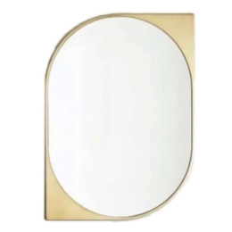 Καθρέπτης Τοίχου 3-95-005-0004 46x76cm Gold Inart Μέταλλο,Γυαλί