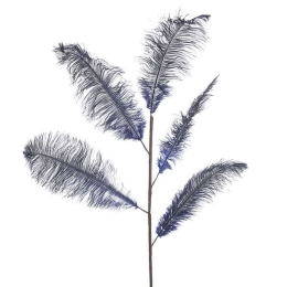 Φτερό Διακοσμητικό 3-70-355-0002 55/120cm Blue Inart Πολυέστερ