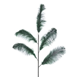 Φτερό Διακοσμητικό 3-70-355-0044 55/120cm Green Inart Πολυέστερ