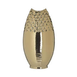 Βάζο Κεραμικό 3-70-498-0040 17x10x30cm Gold Inart Κεραμικό
