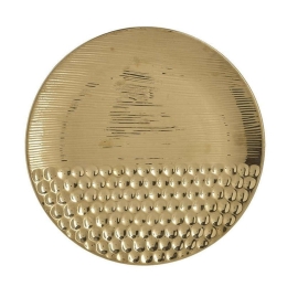 Διακοσμητική Πιατέλα Κεραμική 3-70-498-0043 Φ28cm Gold Inart Κεραμικό