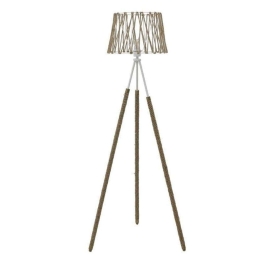 Φωτιστικό Δαπέδου Με Σχοινί 6-15-584-0012 Φ38x152cm 60W E27 White-Beige Click