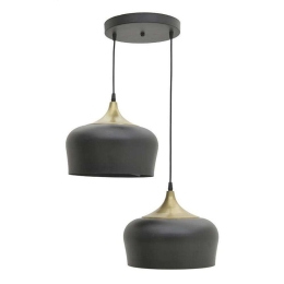 Φωτιστικό Οροφής 6-10-584-0055 60x30x70cm 60W 2xE27 Gold-Black Click