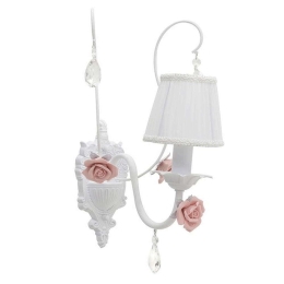 Φωτιστικό Τοίχου-Απλίκα 3-10-048-0005 23x23x35cm 40W E14 White-Pink Inart