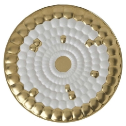 Διακοσμητική Πιατέλα 3-70-847-0064 Φ29x5cm White-Gold Inart Κεραμικό