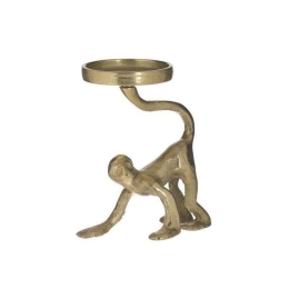 Κηροπήγιο Πίθηκος 3-70-653-0027 13x9x18cm Gold Inart Μέταλλο