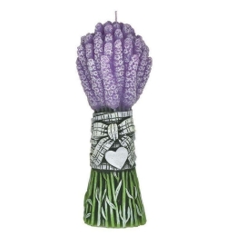 Κερί Αρωματικό Λεβάντα 3-80-061-0050 Φ7x23cm Purple Inart Παραφίνη
