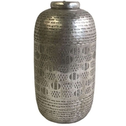 Βάζο 3-70-507-0348 Φ15x28cm Silver Inart Πολυρεσίνη