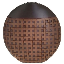Βάζο 3-70-932-0124 26x10x28cm Brown Inart Πολυρεσίνη